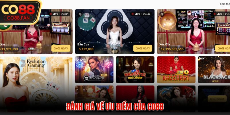 Đánh giá về ưu điểm của CO88 dưới cái nhìn khách quan