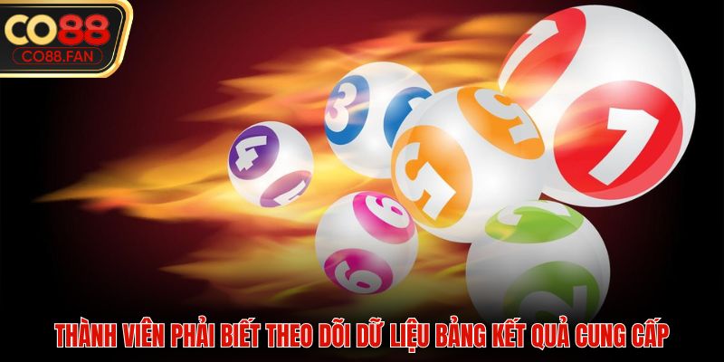 Thành viên phải biết theo dõi dữ liệu bảng kết quả cung cấp