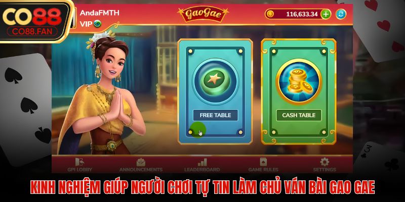 Kinh nghiệm giúp người chơi tự tin làm chủ ván bài Gao Gae